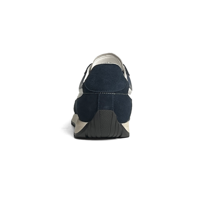 LAILE Dual Material Suede & Polished Leather Vintage Platform Trainers