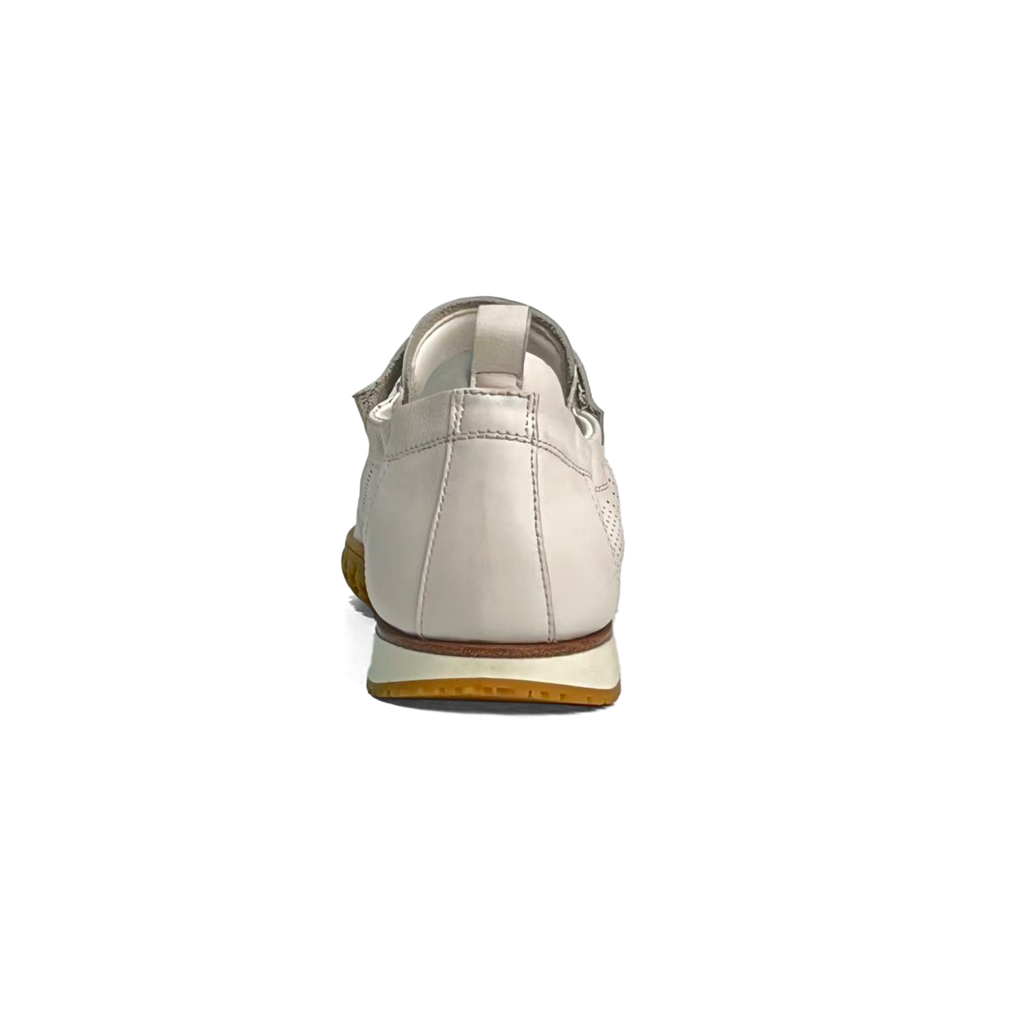 LAILE Full Micro Perforated Leather Toggle Quick Lace Retro Gum Sole Trainers