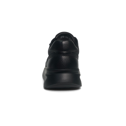 LAILE Pebble Grain Leather Hybrid Platform Skate Sneakers