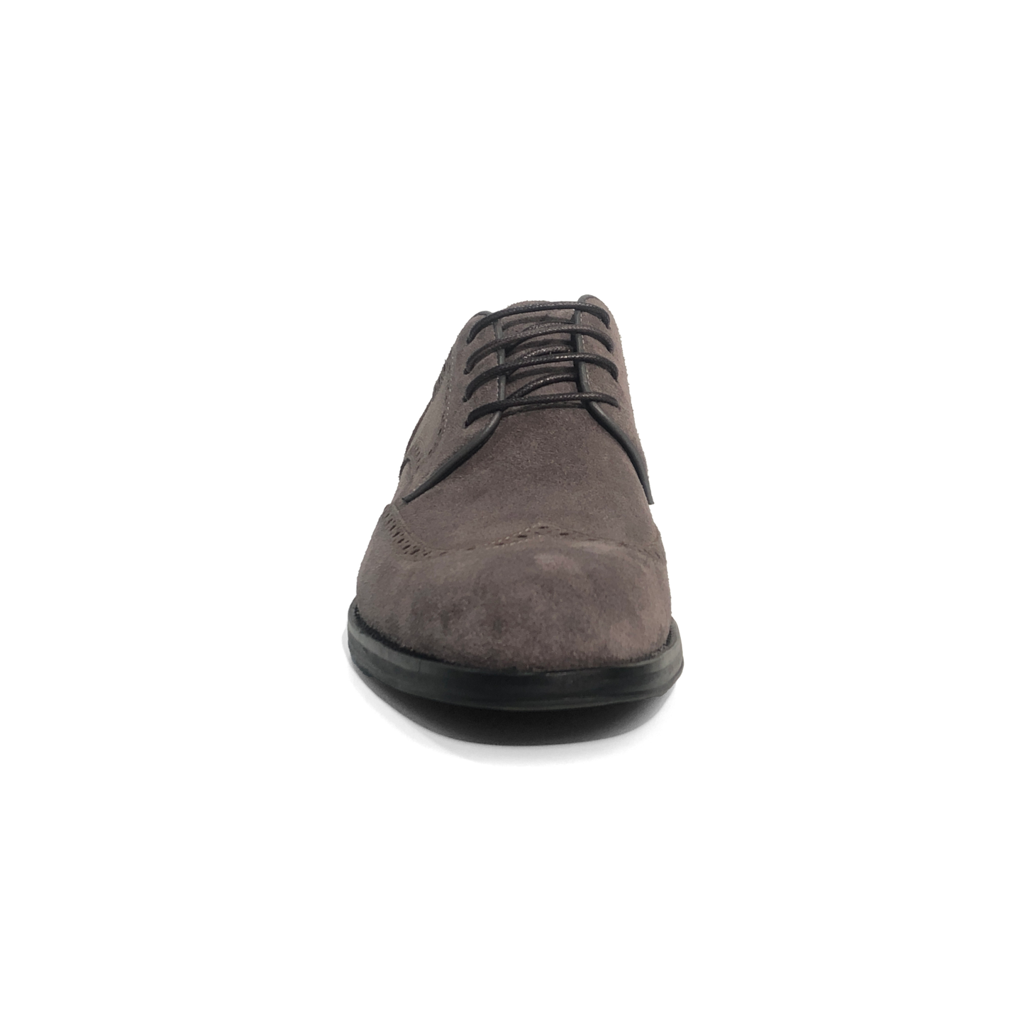 LAILE Matte Nubuck Suede Full Brogue Wingtip Oxford Dress Shoes