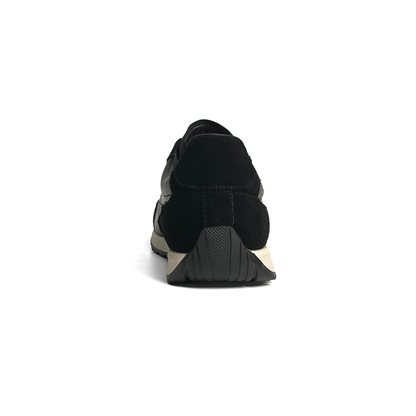 LAILE Dual Material Suede & Polished Leather Vintage Platform Trainers