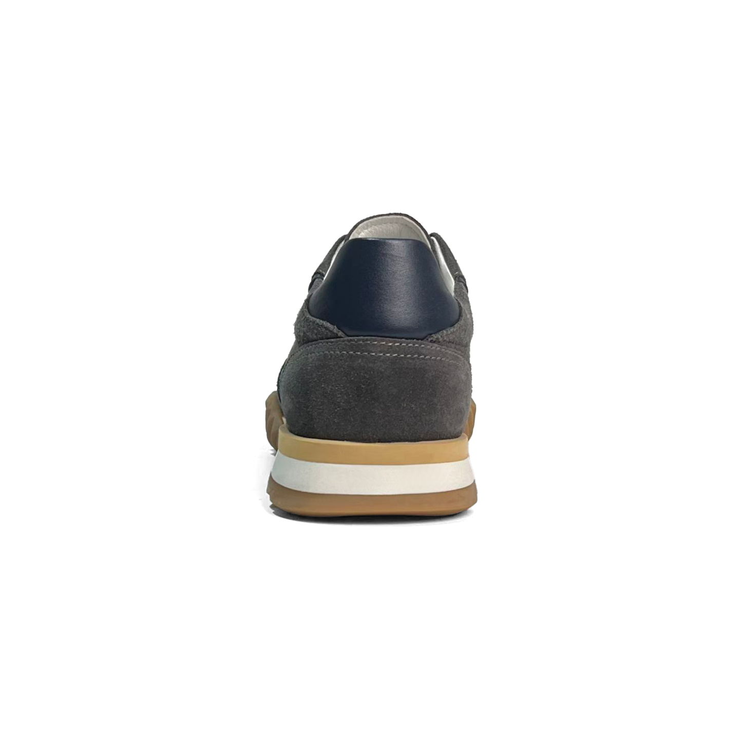 LAILE Contrast White Trim Perforated Suede Wave Gum Sole Retro Trainers