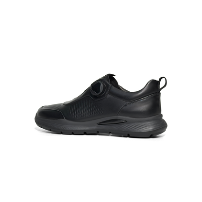 LAILE 2025 New Model Rotating Buckle Men’s Shoes, Soft Genuine Leather Upper, Business-Style Sneakers.