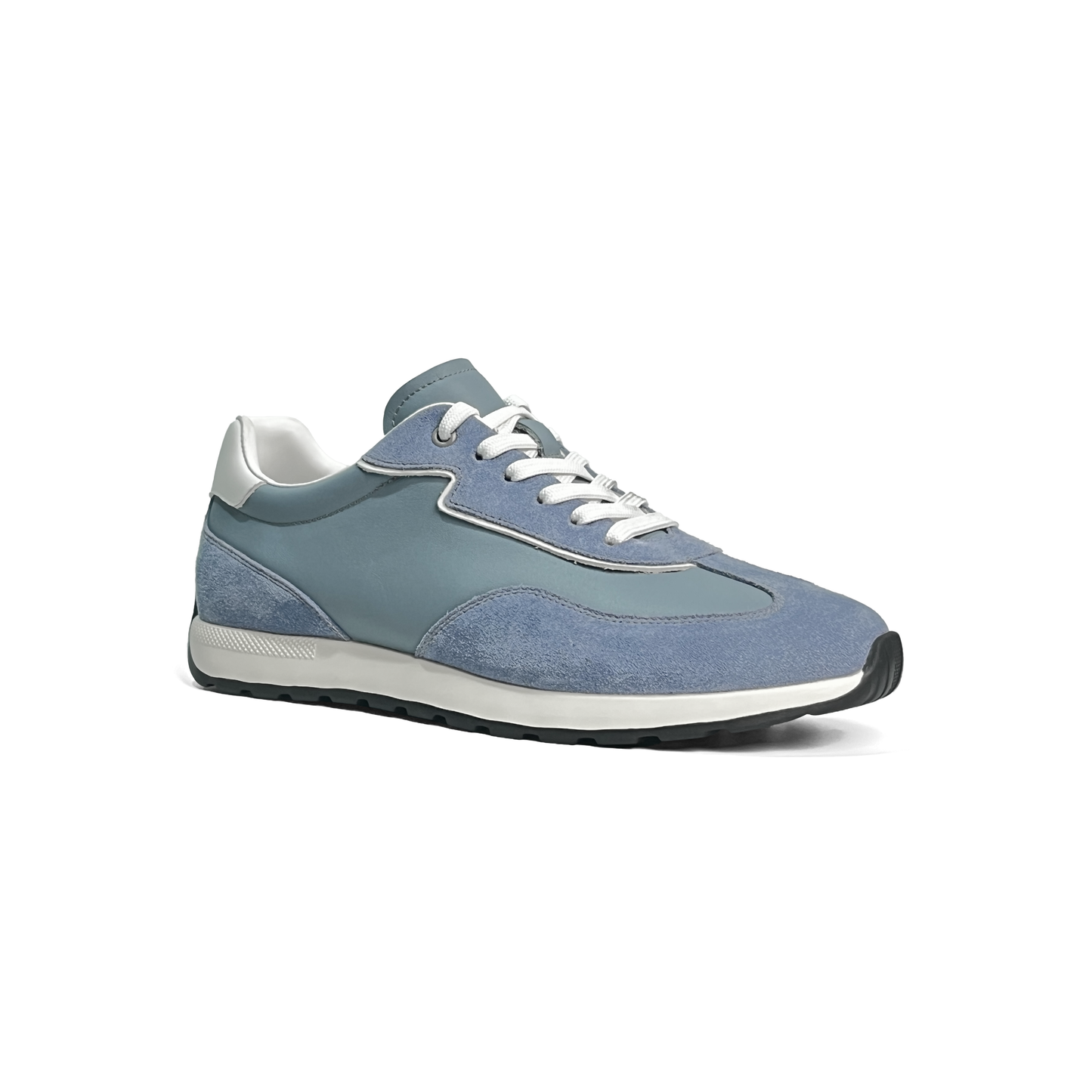 LAILE Tri-Tone Suede & Smooth Leather Flat Retro Trainers
