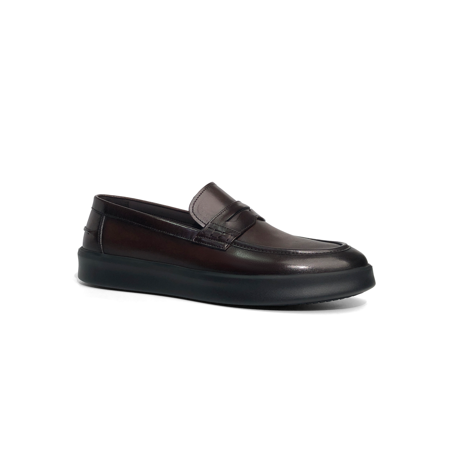 LAILE Hand Antiqued Penny Slip-On Loafers