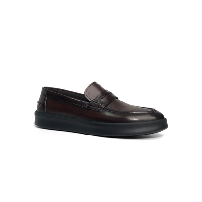 LAILE Hand Antiqued Penny Slip-On Loafers