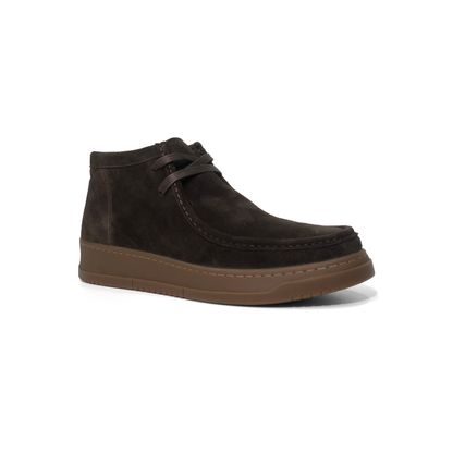 LAILE Matte Nubuck Moc Toe Two-Eye Chukka Ankle Boots