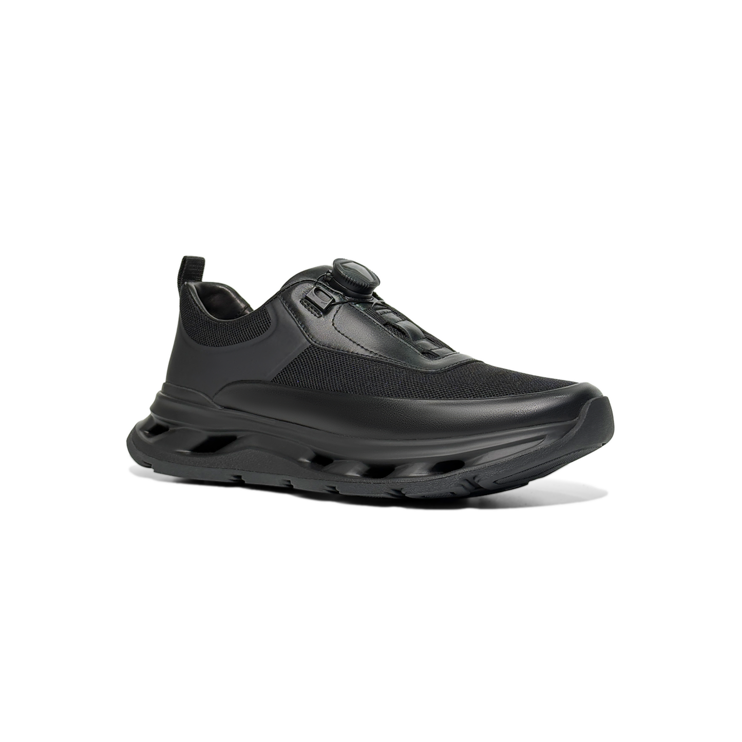 LAILE 2025 New Model Rotating Buckle Men’s Shoes, Thick Sole, Breathable, Casual Athletic Sneakers.