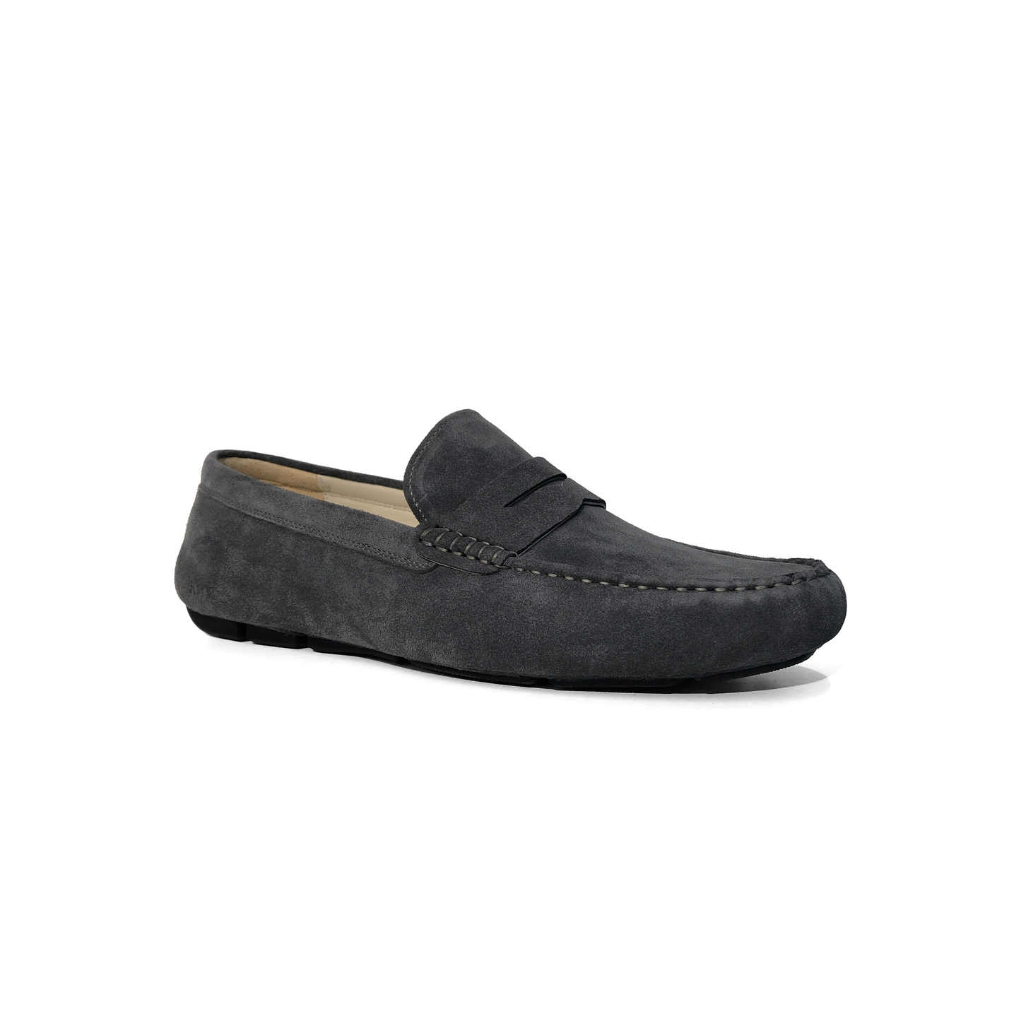 LAILE Matte Nubuck Penny Moc Toe Slip-On Driving Loafers