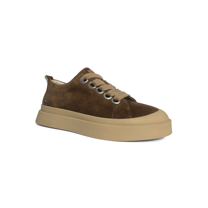 Laile Minimal Retro Suede Stacked Platform Sneaker 