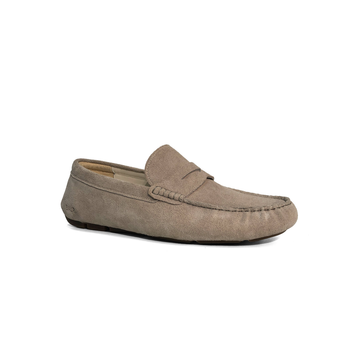 LAILE Matte Nubuck Penny Moc Toe Slip-On Driving Loafers