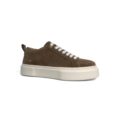 LAILE Matte Nubuck Suede Double Stack Platform Skate Sneakers