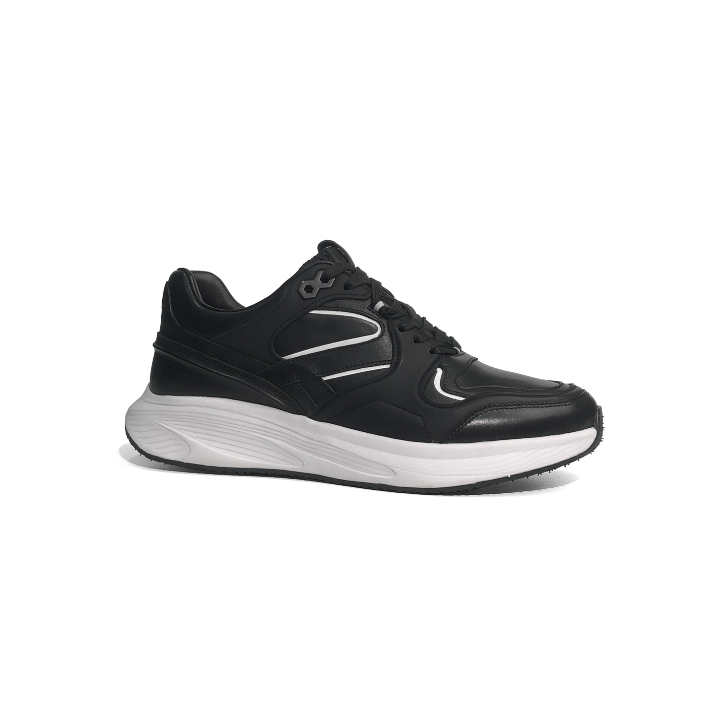 LAILE Full Grain Smooth Leather Performance Running Sneakers
