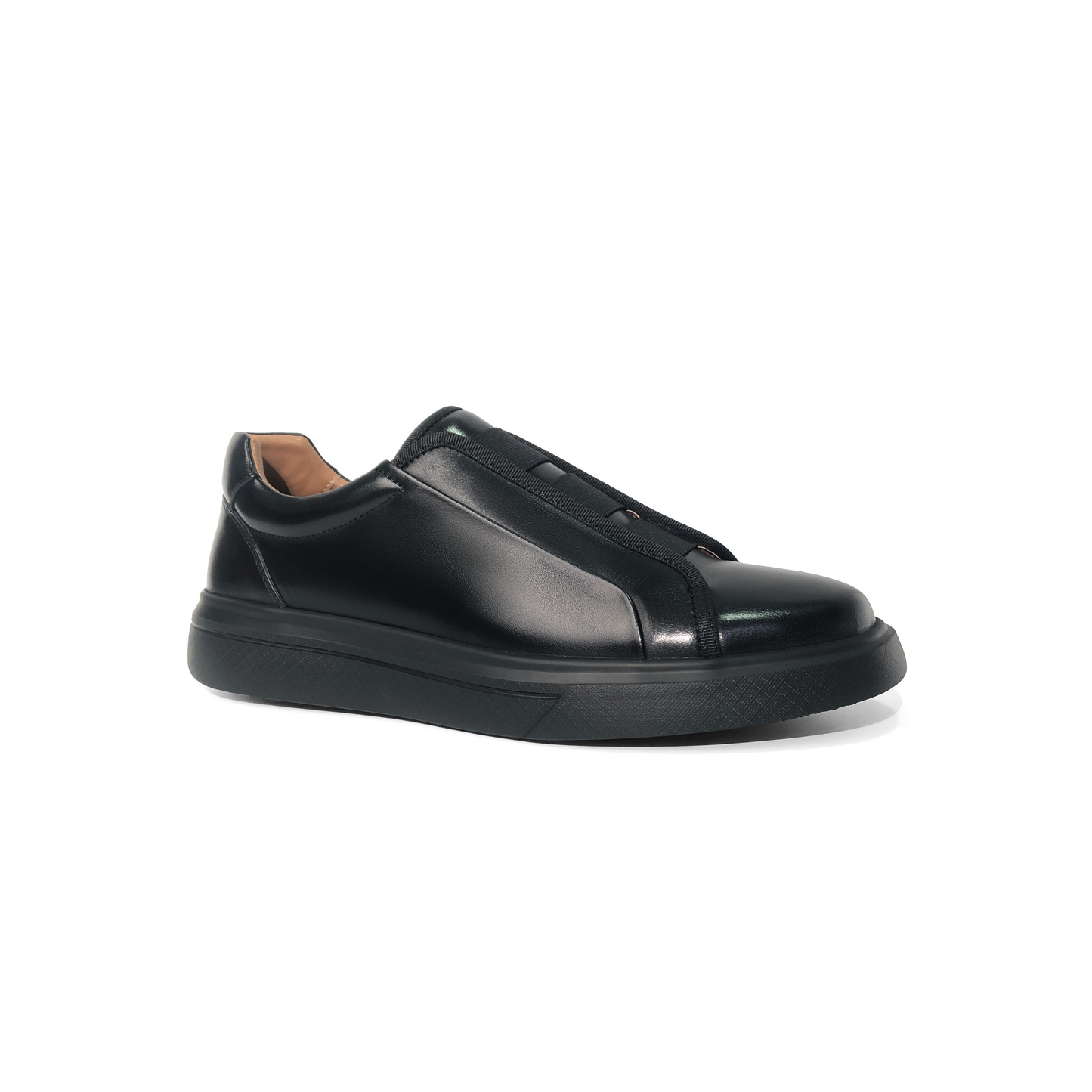 LAILE Polished Calfskin No-Lace Low Top Board Shoes