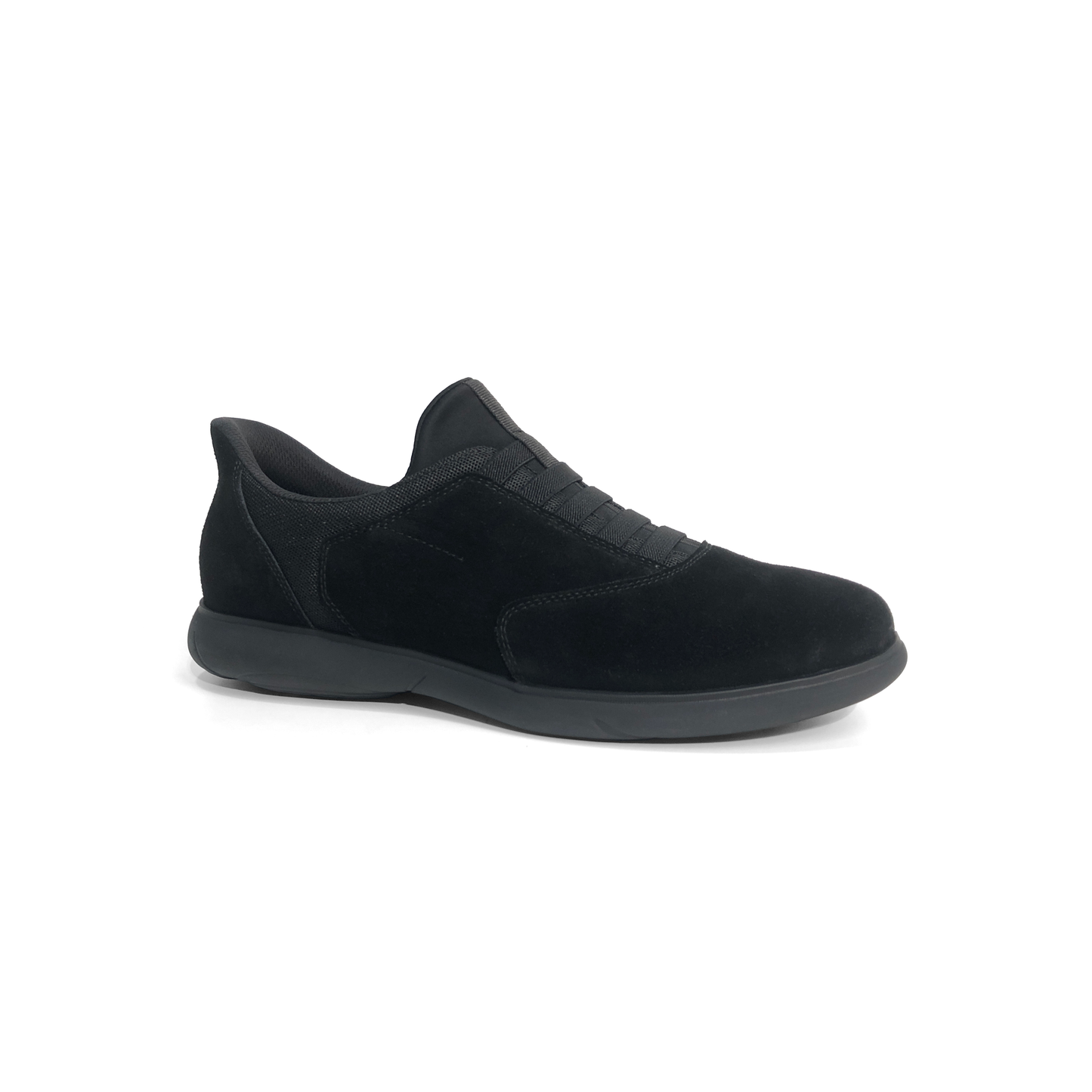 LAILE Matte Nubuck Stretch Mesh Slip-On Loafers
