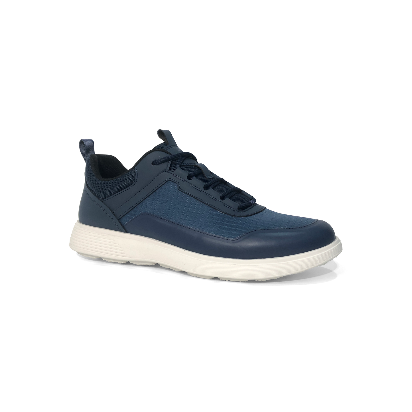 LAILE Grid Woven Mesh Hybrid Leather Low Platform Business Trainers