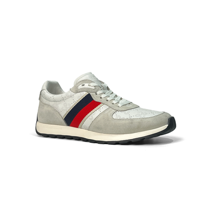 LAILE Monogram Jacquard Striped Air Cushion Platform Trainers