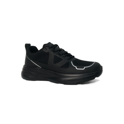 LAILE Breathable Knit Mesh Reflective Outline Platform Walking Trainers