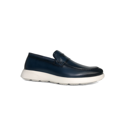 LAILE Gloss Burnished Penny Loafer Slip-On Trainers