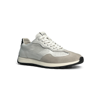 LAILE Multi-Material Perforated Retro Flat Platform Trainers