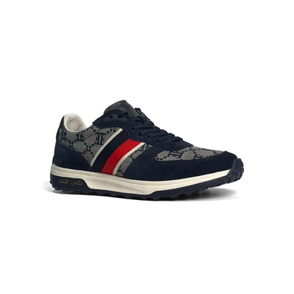 LAILE Monogram Jacquard Striped Air Cushion Platform Trainers