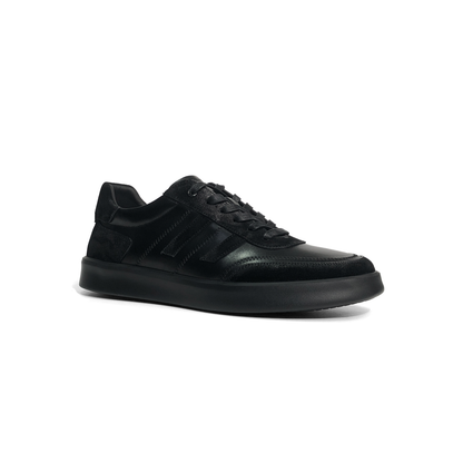 LAILE Contrast Dual Material Flat Thick Sole Business Casual Trainers