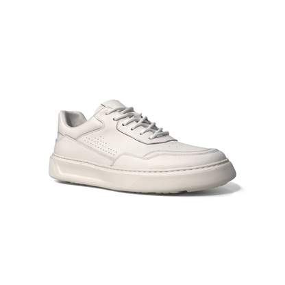 LAILE Smooth Full Grain Leather Platform Business Sneakers