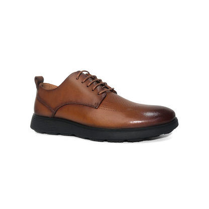 LAILE Polished Micro Perforated Plain Toe Oxford Trainers