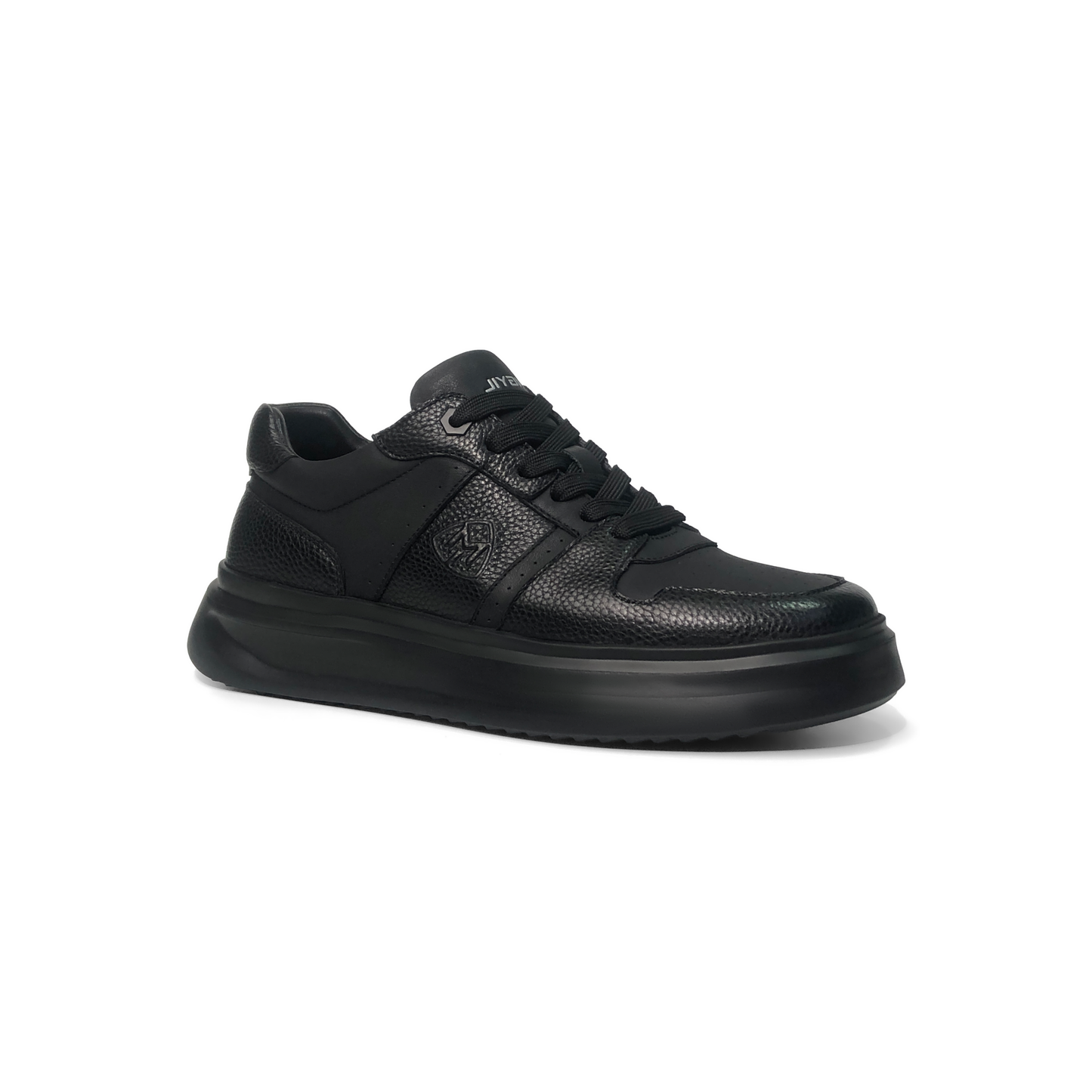LAILE Pebble Grain Leather Hybrid Platform Skate Sneakers