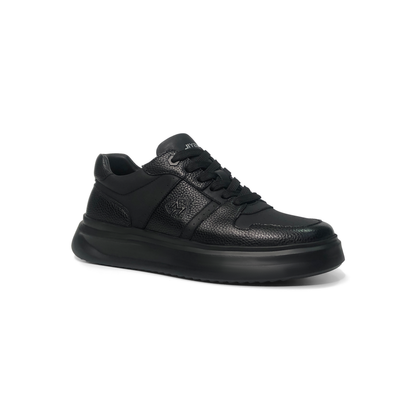 LAILE Pebble Grain Leather Hybrid Platform Skate Sneakers