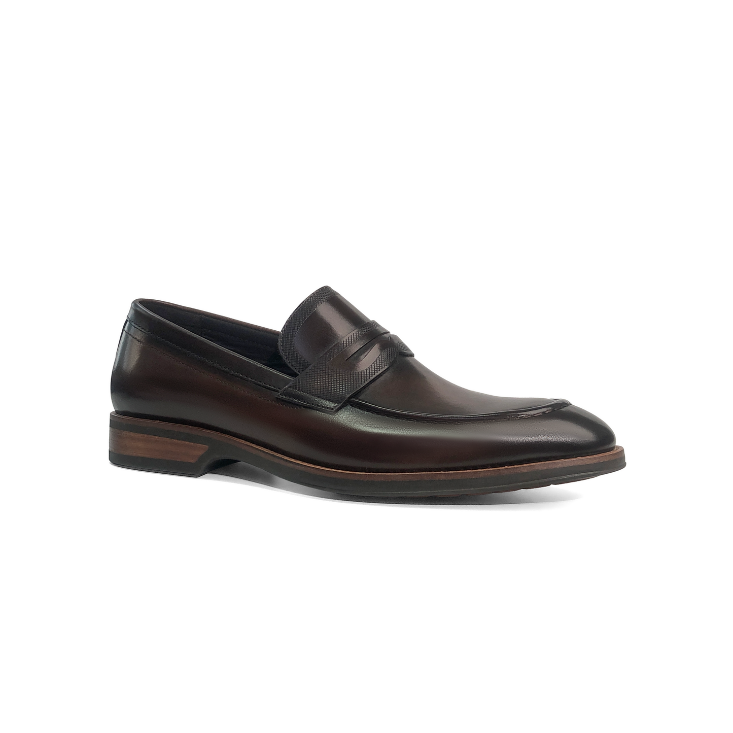 LAILE High Gloss Hand Polished Penny Slip-On Loafers