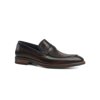 LAILE High Gloss Hand Polished Penny Slip-On Loafers