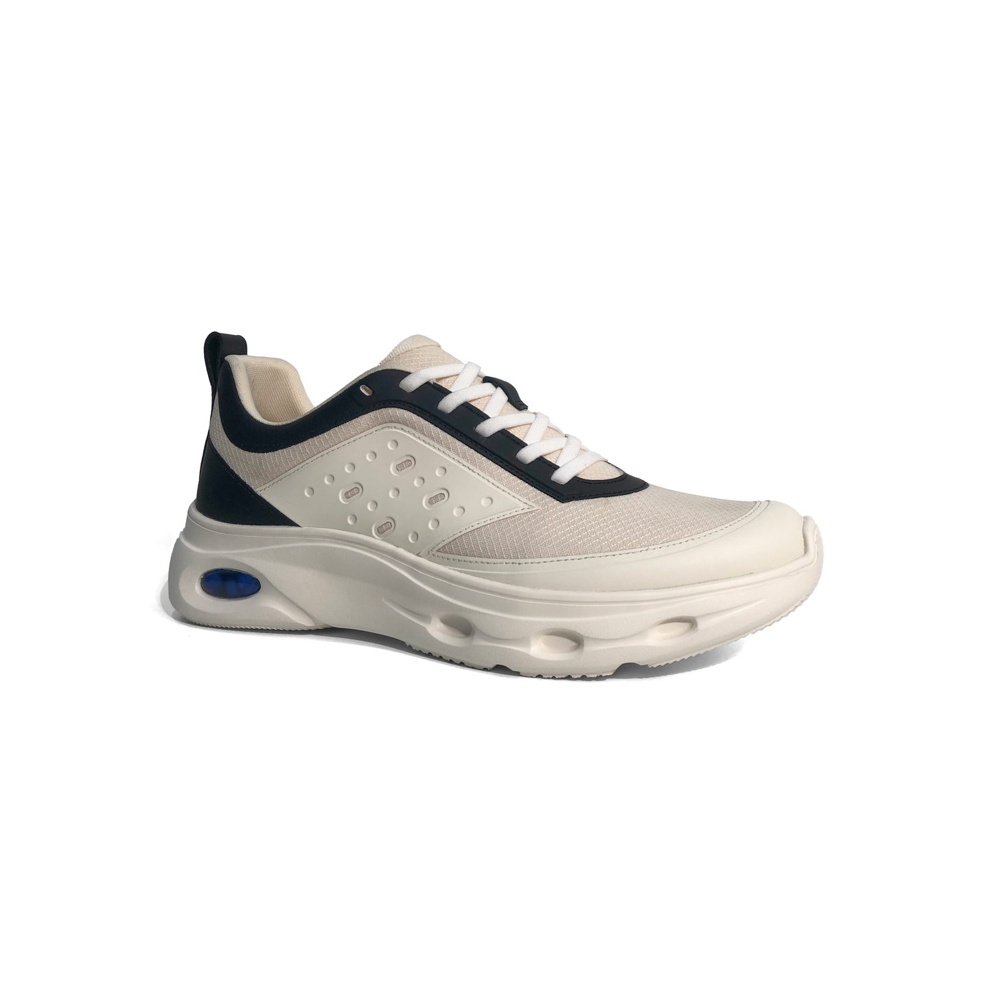 LAILE Breathable Woven Mesh Dual Tone Cutout Vent Platform Trainers