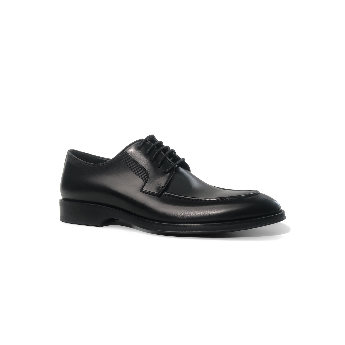 LAILE Gradient Antiqued Calfskin Four-Eye Lace-Up Derby Shoe
