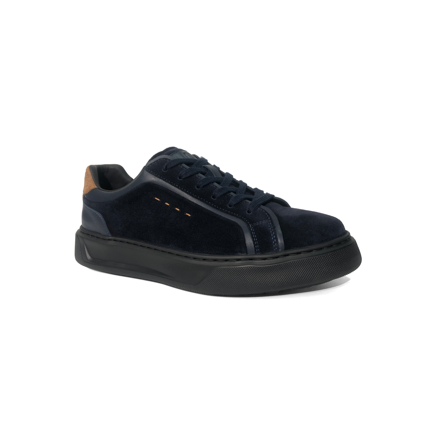 LAILE Polished Full Grain & Matte Nubuck Hybrid Platform Skate Sneakers