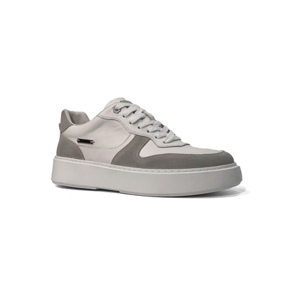 LAILE Hybrid Smooth Leather & Matte Nubuck Platform Skate Sneakers