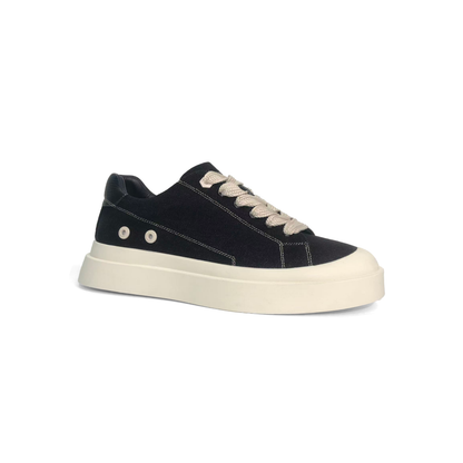 LAILE Thick Corduroy Canvas Platform Skate Sneakers