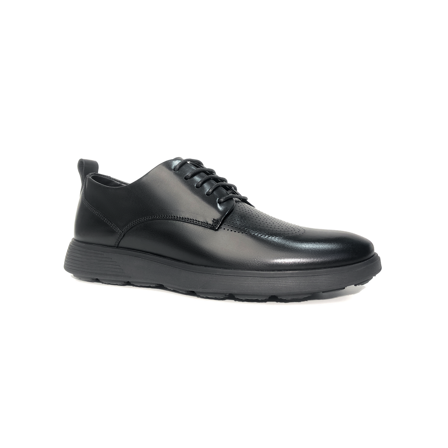 LAILE Polished Micro Perforated Plain Toe Oxford Trainers