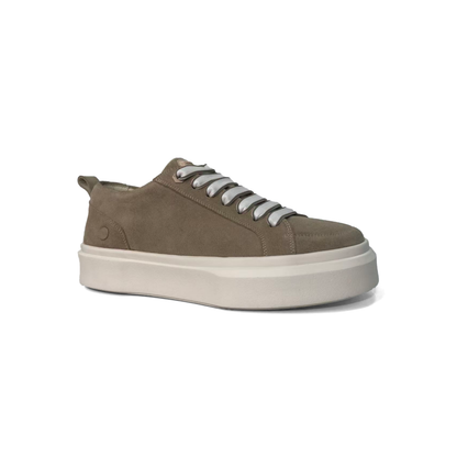 LAILE Matte Nubuck Suede Double Stack Platform Skate Sneakers