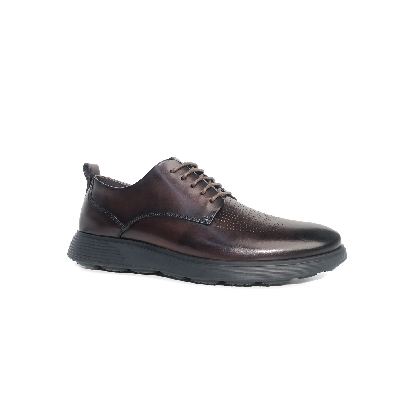 LAILE Polished Micro Perforated Plain Toe Oxford Trainers
