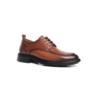 LAILE Hand Gradient Burnished Split Apron Derby Dress Shoes