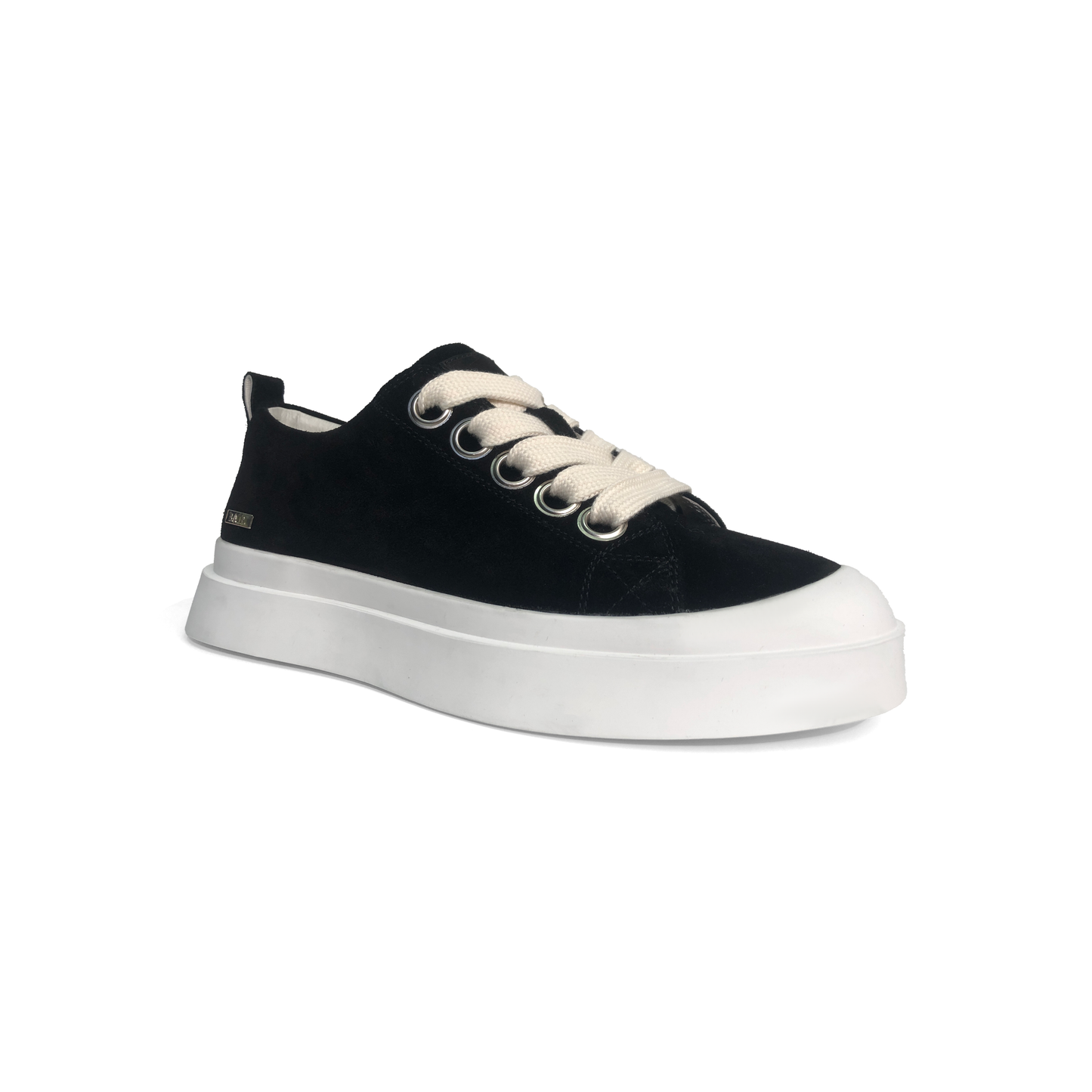 Laile Minimal Retro Suede Stacked Platform Sneaker 