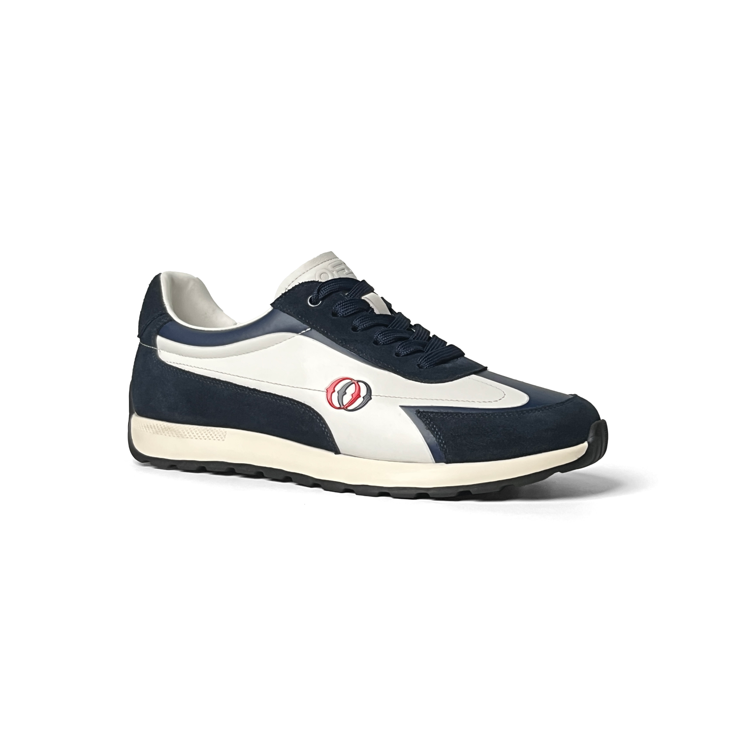 LAILE Dual Material Suede & Polished Leather Vintage Platform Trainers
