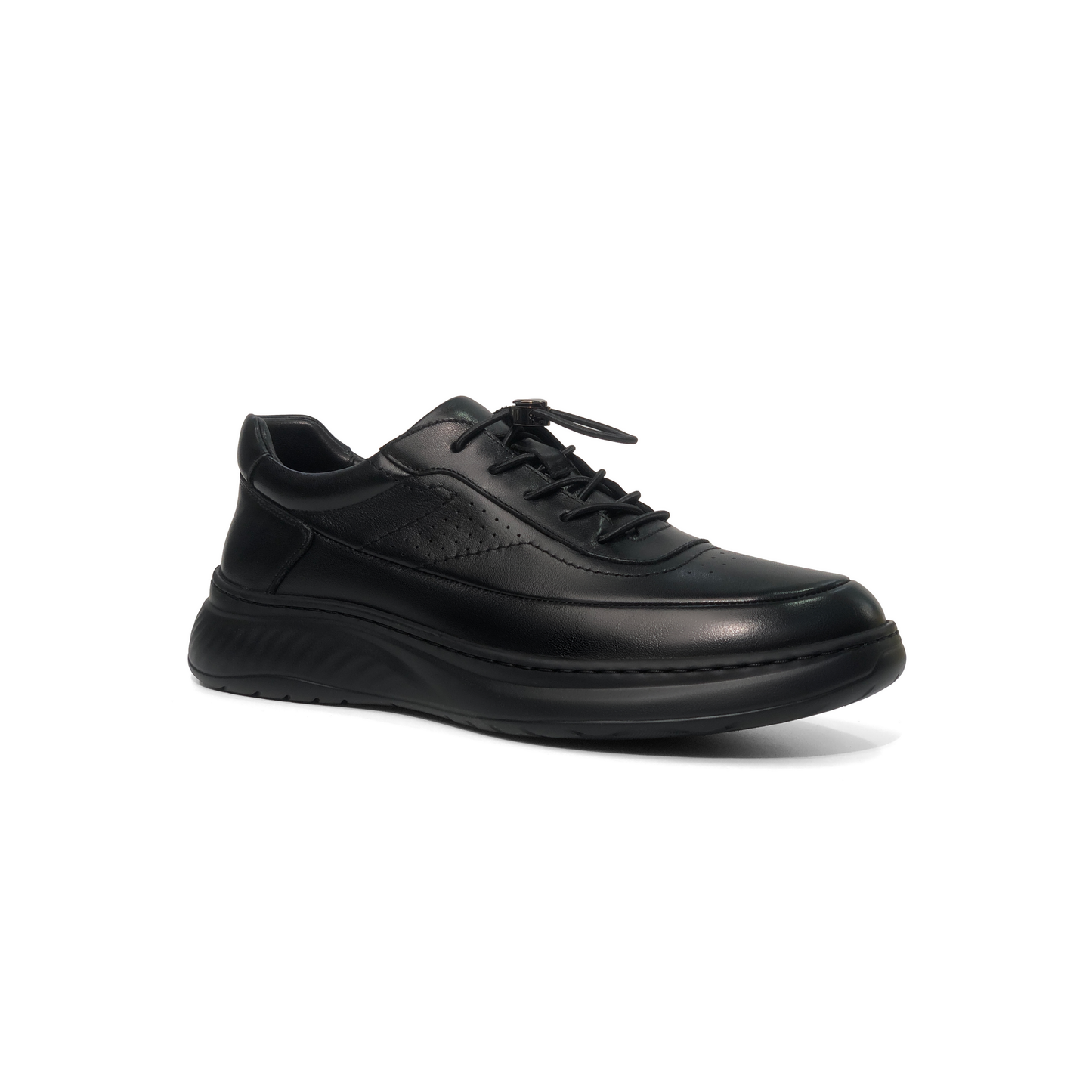 LAILE Breathable Punch Detail Leather Casual Shoes