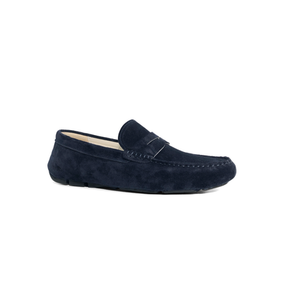 LAILE Matte Nubuck Penny Moc Toe Slip-On Driving Loafers