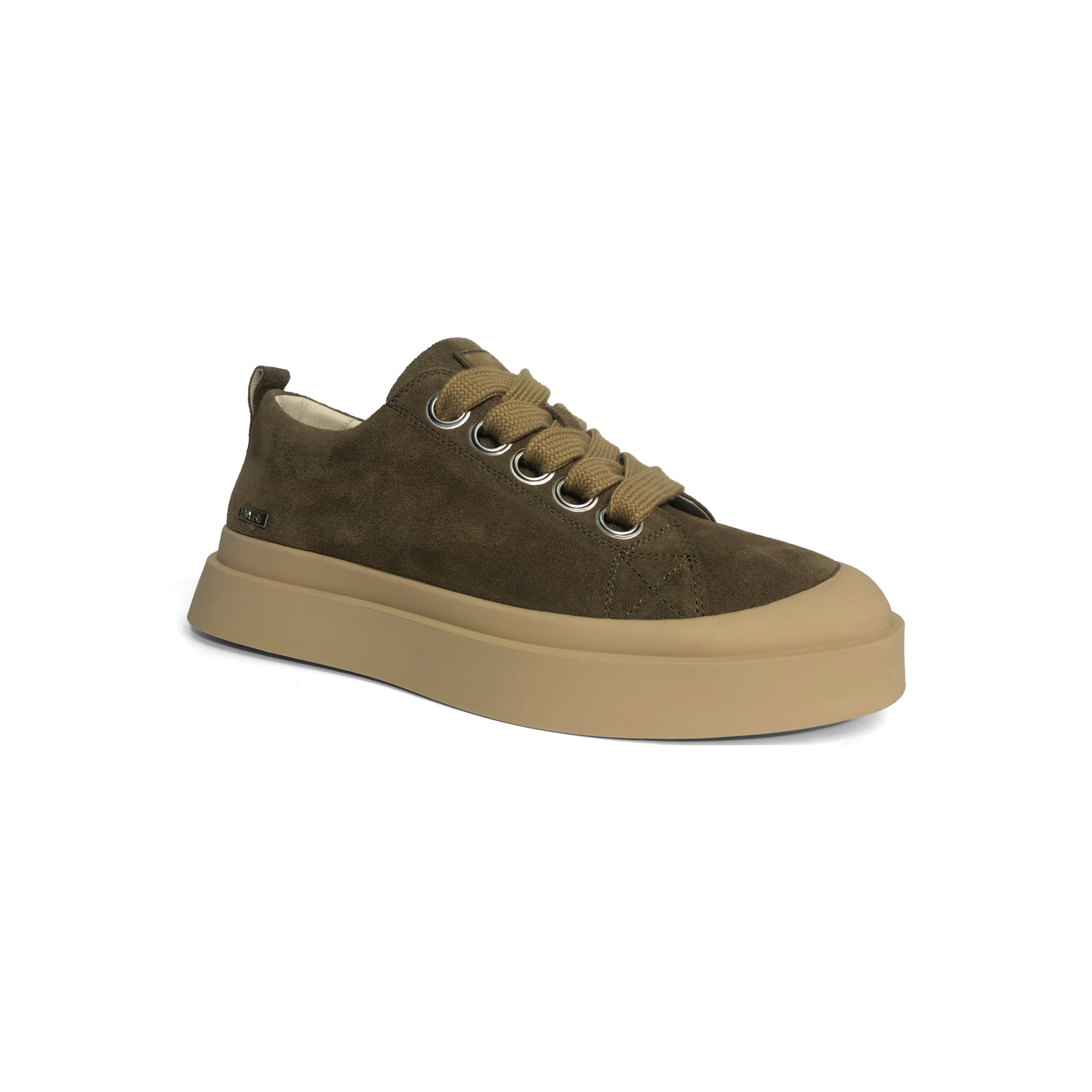 Laile Minimal Retro Suede Stacked Platform Sneaker 