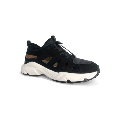 LAILE Cutout Leather Mesh Hybrid Sport Sandal Sneakers