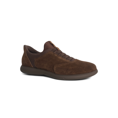 LAILE Matte Nubuck Stretch Mesh Slip-On Loafers