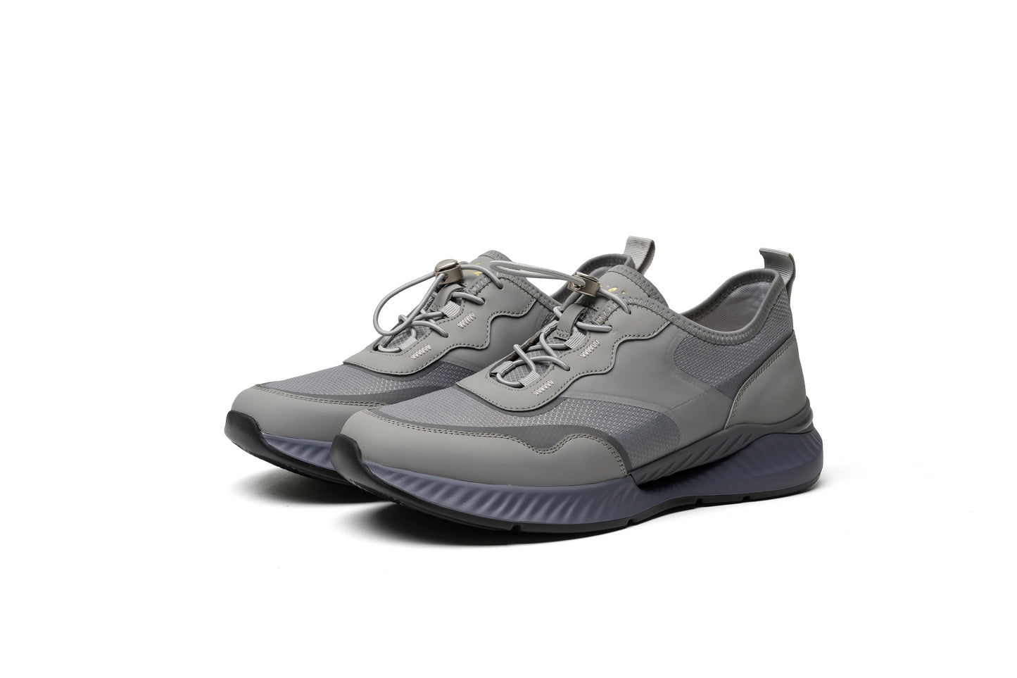 LAILE Men's Low-Top Casual Shoes - Made with Mesh Fabric and Top-Grain Cowhide, Breathable and Versatile