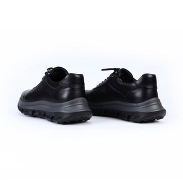 LAILE UrbanEase Men’s Leather Mesh Sneakers – Lightweight, Breathable, Shock-Absorbing Comfort for Everyday City Living